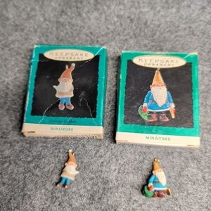 Keepsake Ornament Miniature Gnome Set